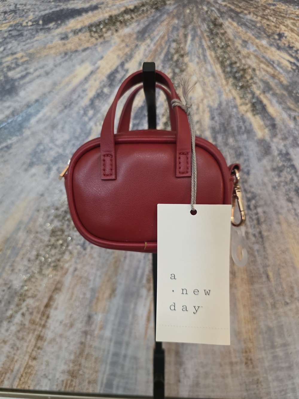 A New Day Women's Mini Top-Handle Bag in Burgundy